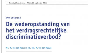 De wederopstanding van het verdragsrechtelijke discriminatieverbod?